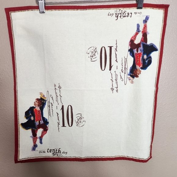 Williams Sonoma 12 Days Of Christmas Napkin #10 - Picture 1 of 4
